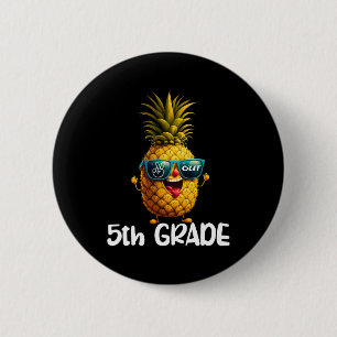 Day Of 5th Grade Peace Out 5th Grade Funny Graduat 6 Cm Round Badge