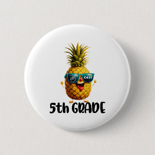 Day Of 5th Grade Peace Out 5th Grade Funny Graduat 6 Cm Round Badge