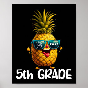 Day Of 5th Grade Peace Out 5th Grade Funny Graduat Poster