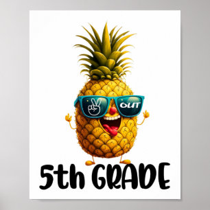Day Of 5th Grade Peace Out 5th Grade Funny Graduat Poster