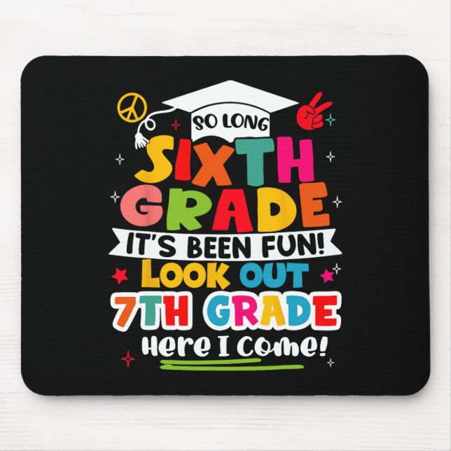 Day Of 6th Grade Graduation Graduate Boys Girls Ki Mouse Mat (Front)