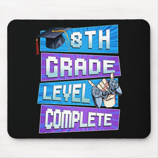 Day Of 8th Grade Level Complete Graduation Boys Hi Mouse Mat (Front)