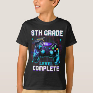 Day Of 8th Grade Level Complete Graduation Him Boy T-Shirt