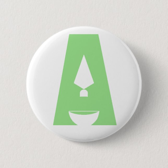 Day of Archaeology "A" logo button (Front)