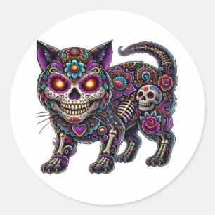 Day Of Dead Dia De Los Muertos Cinco De Mayo Sugar Classic Round Sticker
