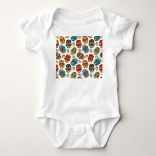 Day of Dead, seamless pattern. Baby Bodysuit
