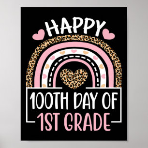 Day Of First Grade Fun 100 Days Of School Teacher Poster