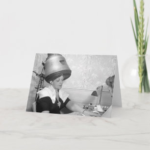 Day of Glamour Vintage Beauty Parlour New York Card