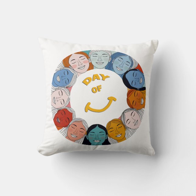 Day of Happiness  Cushion (Front)