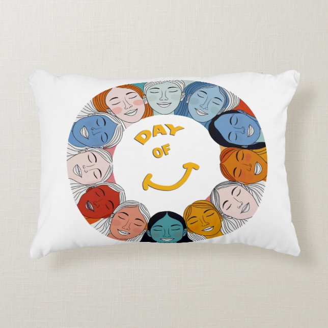 Day of Happiness  Decorative Cushion (Front)