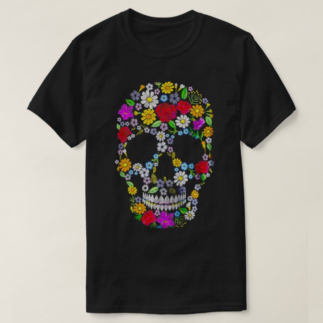 Day Of he Dead Sugar Skull Funny Cinco de Mayo Men T-Shirt (Design Front)
