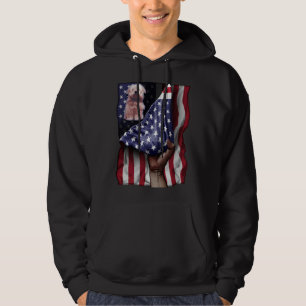 Day Of Independence US Flag Coton De Tulear Hoodie