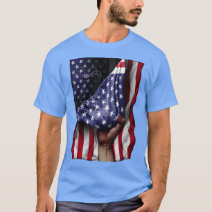 Day Of Independence US Flag Spider T-Shirt