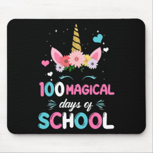 Day Of Kindergarten For Girls 100 Magical Days Mouse Mat