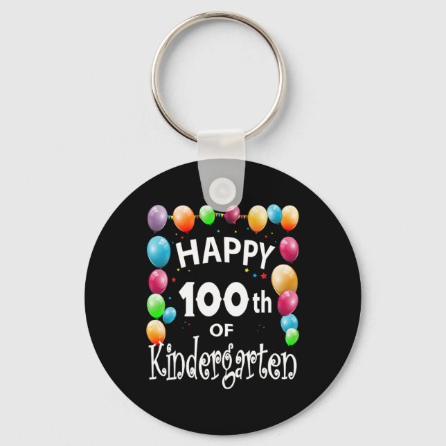 Day Of Kindergarten School  Key Ring (Front)