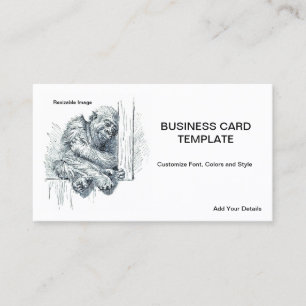 Day of Rest -  Young Ape Gorilla Business Card