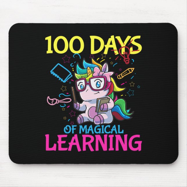 Day Of School 100 Days Of School 1  Mouse Mat (Front)