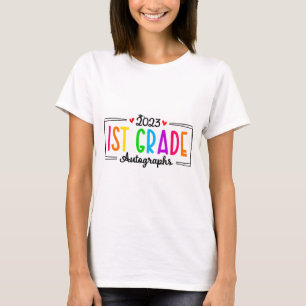 Day Of School 2023 Autograph 1st Grade Graduation  T-Shirt