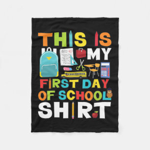 Day Of School Boys Girls Back To School  Fleece Blanket