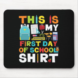 Day Of School Boys Girls Back To School Mouse Mat