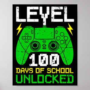 Day Of School Boys Girls Kids 100 Days Of School 1 Poster
