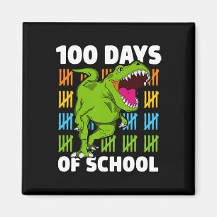 Day Of School Boys Kids Dino 100 Days Dinosaur T-r Magnet