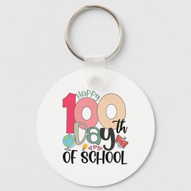 Day Of School Celebration Student  Key Ring (Front)