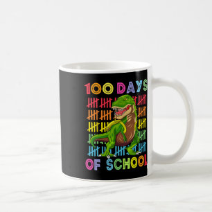 Day Of School Dino Kids Happy 100 Days Dinosaur T  Coffee Mug