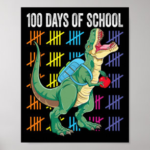 Day Of School For Toddlers Kids T-rex  Poster