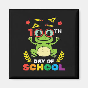 Day Of School Frog 100 Days Smarter Teacher Kids G Magnet