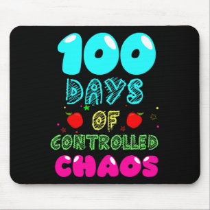 Day Of School Fun Design For Kindergarten Teachers Mouse Mat