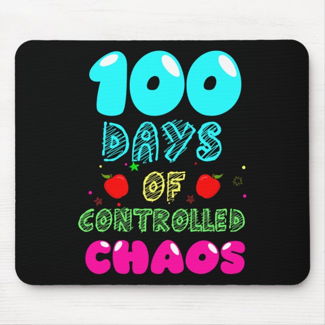 Day Of School Fun Design For Kindergarten Teachers Mouse Mat (Front)