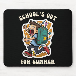 Day Of School - Funny School's Out For Summer Teac Mouse Mat