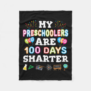 Day Of School Gift For Preschool Teacher Fleece Blanket