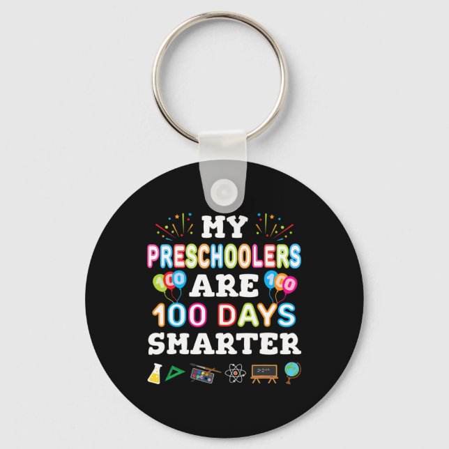 Day Of School Gift For Preschool Teacher  Key Ring (Front)
