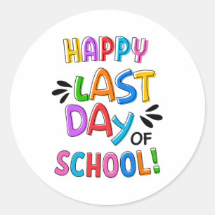 Day Of School Gifts For Kids School Graduation Classic Round Sticker