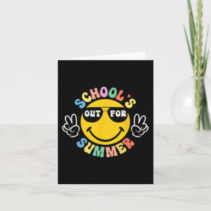 Day Of School Graduation Groovy Schools Kids Summe Card