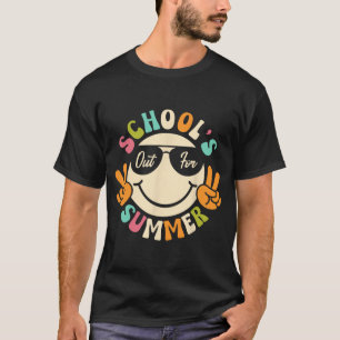 Day Of School Graduation Groovy Schools Out For Su T-Shirt