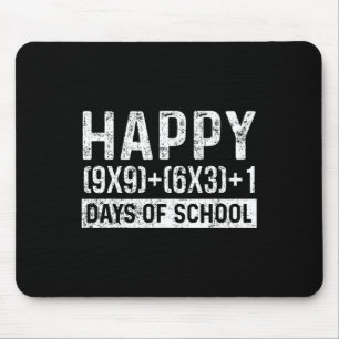 Day Of School Math Teacher Student Vintage Mouse Mat