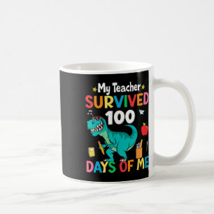 Day Of School My Teacher Survived 100 Days Boys Tr Coffee Mug
