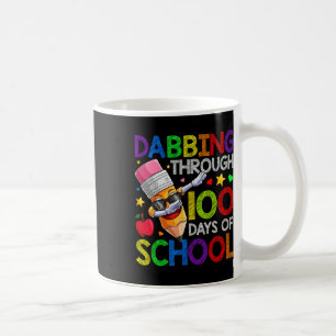 Day Of School Pencils Dabbing 100 Days Kids Boys G Coffee Mug
