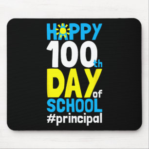 Day Of School Principal 100 Days Of School  Mouse Mat