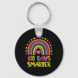 Day Of School Rainbow 100 Days Smarter Kindergarte Key Ring