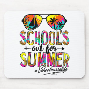 Day Of School Schools Out For Summer School Nurse Mouse Mat