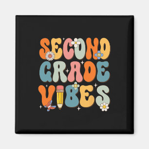 Day Of School Second Grade Vibes Back To School Magnet