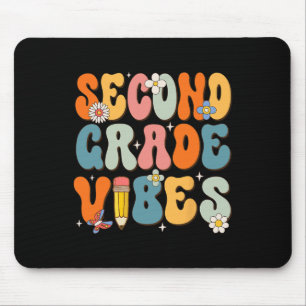 Day Of School Second Grade Vibes Back To School Mouse Mat
