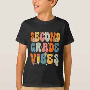 Day Of School Second Grade Vibes Back To School T-Shirt