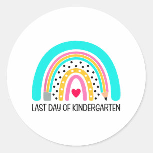 Day Of School Shirt Kindergarten Funny Gifts For K Classic Round Sticker