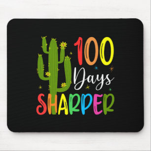 Day Of School Teacher - 100 Days Sharper Cactus Mouse Mat