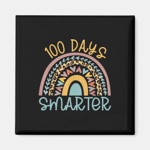 Day Of School Teacher 100 Days Smarter Leopard Rai Magnet